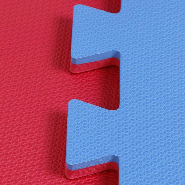 Kit Tapete Tatame EVA 4 unidades 100x100x3cm 30mm Dupla Face Cinza e Preto - Eva Sola Imagem de Kit Tapete Tatame EVA 4 unidades 100x100x3cm 30mm Dupla Face Cinza e Preto