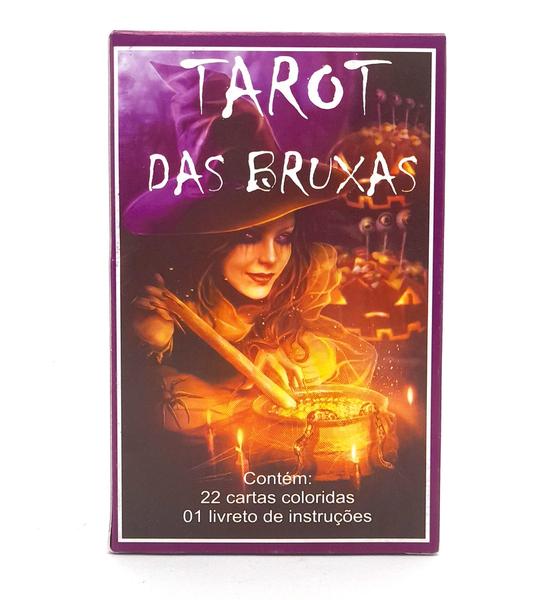 Imagem de Kit Tarô das Bruxas c/ manual Toalha 2 Velas Bruxa Iniciante