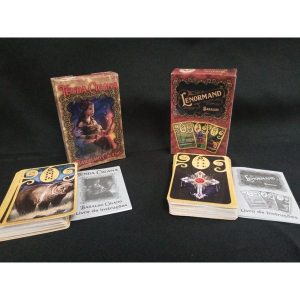 Imagem de Kit Tarot Lenormand de 36 cartas + Tenda da Cigana de 36 Cartas  - Vem com Manual de Explicativ