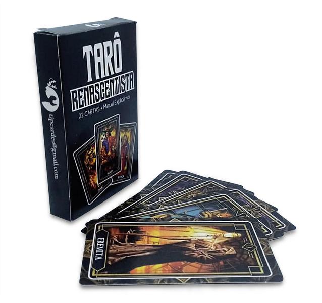 Imagem de Kit Tarot Renascentista 22 cartas e Porta Tarô Caixa Madeira