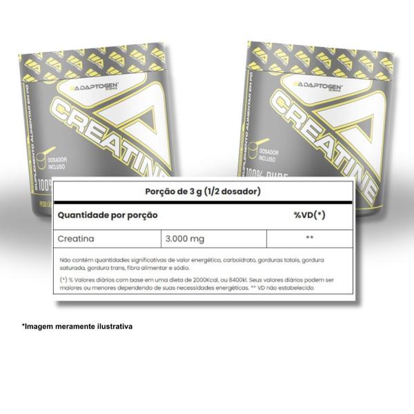 Kit tasty whey + creatina 300g - adaptogen - ADAPTOGEN SCIENCE Imagem de Kit tasty whey + creatina 300g - adaptogen