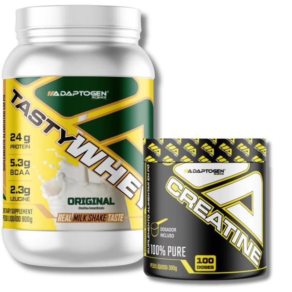 Imagem de Kit tasty whey + creatina 300g - adaptogen