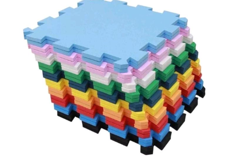 Kit tatame eva tapete 20 placas colorido 33cmx33cm - TATAMES KIDS Imagem de Kit tatame eva tapete 20 placas colorido 33cmx33cm