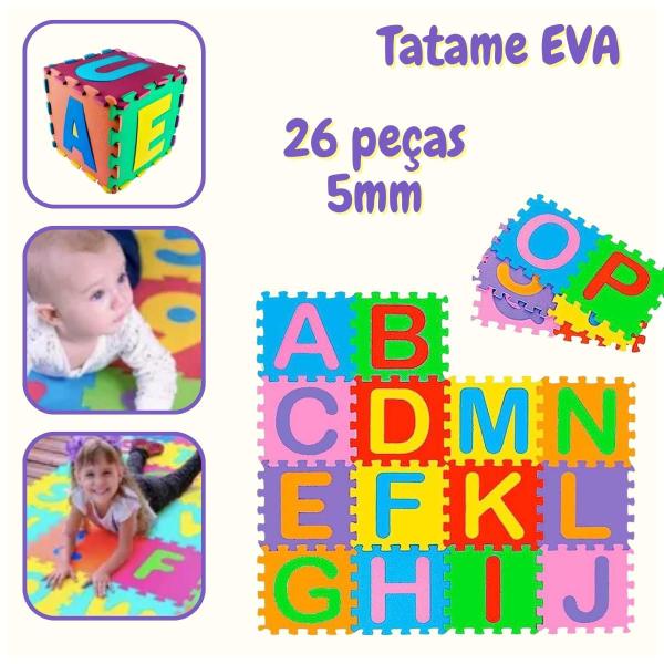 Imagem de Kit Tatame Infantil Alfabeto 26Pcs+Barraca Infantil Bombeiro Criança