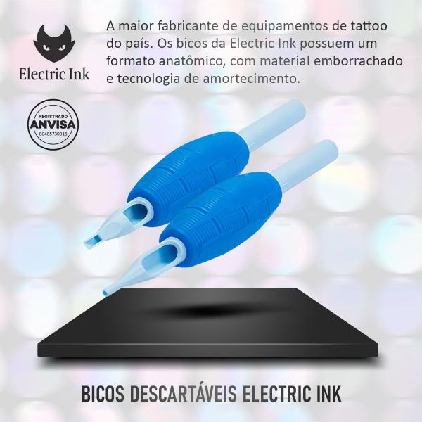 Imagem de Kit Tatuagem Máquina X13 Pop Rotativa Ice Blue / Fire Red