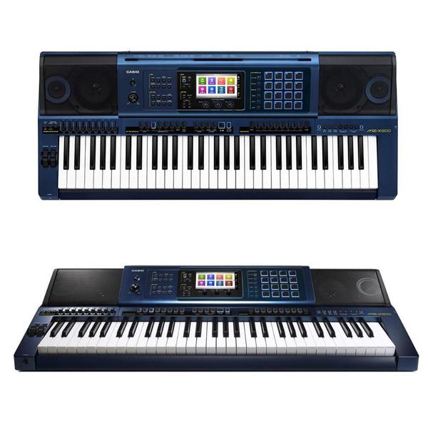 Imagem de Kit Teclado Casio Arranjador e Sintetizador MZ-X500 61 Teclas Azul com Capa estofada e Suporte