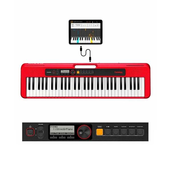 Imagem de Kit Teclado Casio CT-S200 VR + Bag + Suporte