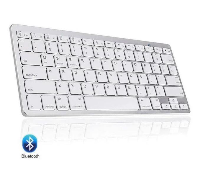 Imagem de Kit Teclado com Mouse Sem Fio Branco