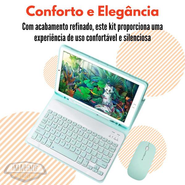 Imagem de Kit Teclado e Mouse Bluetooth Compacto para iPad Tablet PC