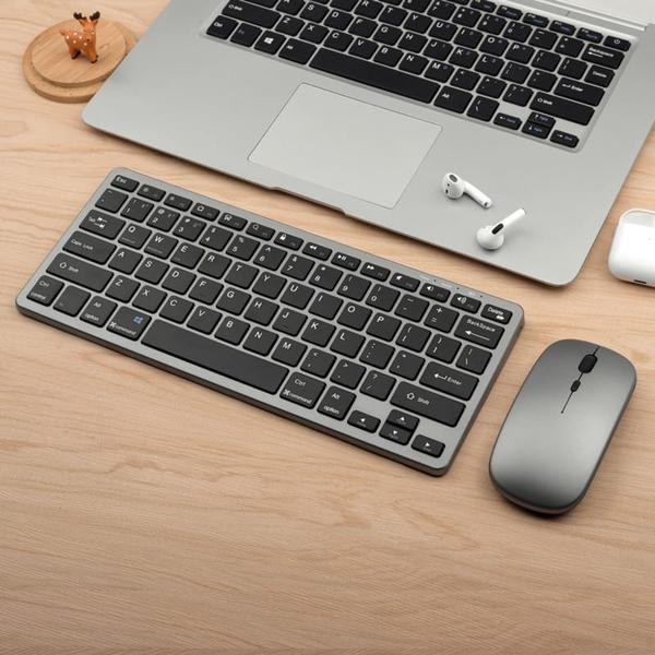 Imagem de Kit Teclado E Mouse Bluetooth Recarregável Sm Galaxy S7 Fe 12.4