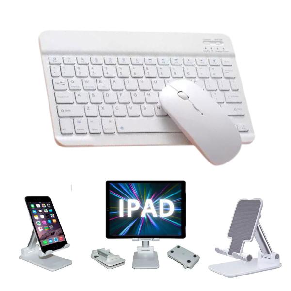 Imagem de Kit Teclado e Mouse BT Para iPad/ Galaxy Tablet + Suporte