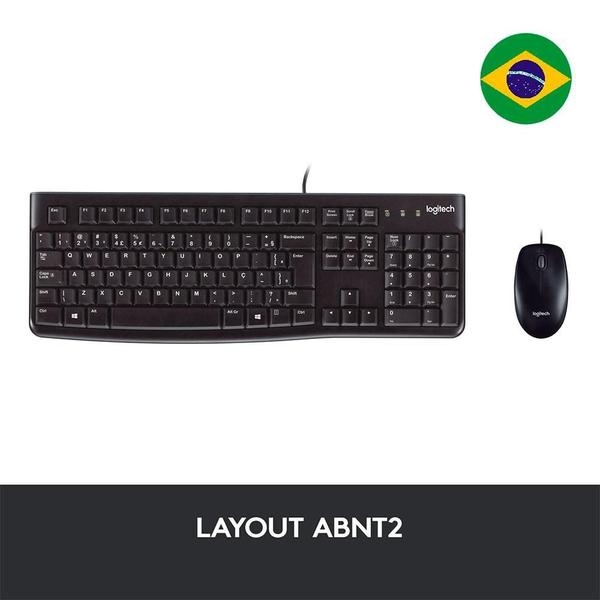 Imagem de Kit Teclado e Mouse c/fio USB MK120 Preto Logitech