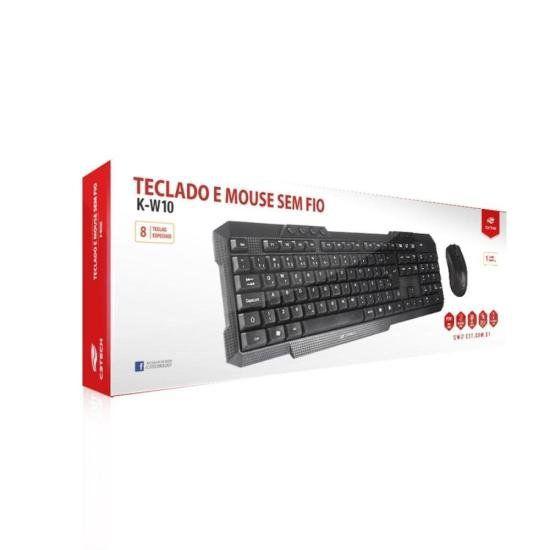 Imagem de Kit Teclado e Mouse C3tech K-W10 Sem Fio Preto