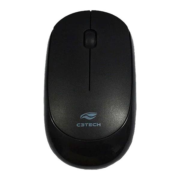 Imagem de Kit Teclado e Mouse C3tech, Sem Fio, 2.4GHz, Mouse 3 Botões, K-W20BK, Preto