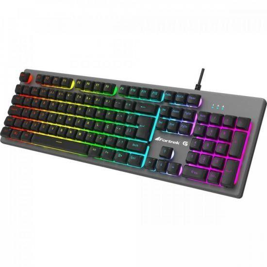 Imagem de Kit Teclado e Mouse Com Fio Gamer Fortrek Ranger Rainbow RGB