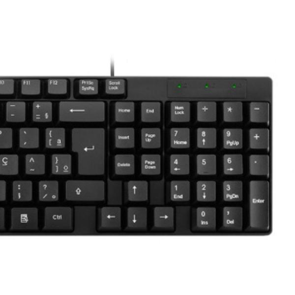 Imagem de Kit Teclado E Mouse Com Fio Multilaser Classic Preto Conexão USB 2.0 Design Slim Compacto Layout ABNT2 - Multilaser