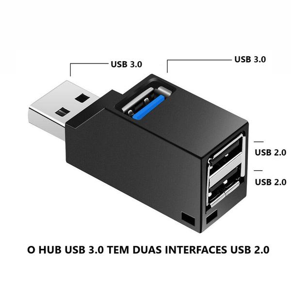 Imagem de Kit Teclado E Mouse com fio USB Multilaser + Hub Usb 3.0 2.0