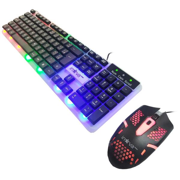 Imagem de Kit Teclado e Mouse Gamer Com Fio LED Anti Ghosting ABNT2