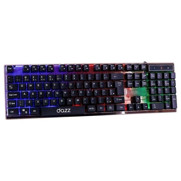Kit Teclado e Mouse Gamer Dazz Shadowstrike Teclado Membrana USB 2.0 Rainbow Imagem de Kit Teclado e Mouse Gamer Dazz Shadowstrike Teclado Membrana USB 2.0 Rainbow