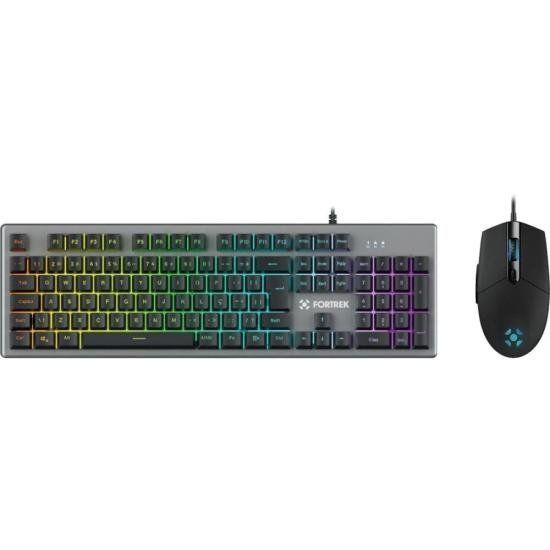 Imagem de Kit Teclado e Mouse Gamer Fortrek Ranger Rainbow RGB Grafite F002