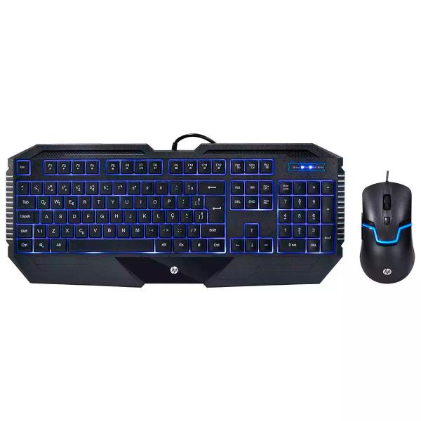 Imagem de Kit Teclado e Mouse Gamer HP GK1100 USB Preto