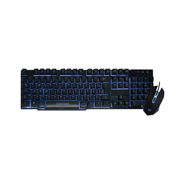 Imagem de Kit Teclado e Mouse Gamer OEX Game com LED Preto TM302