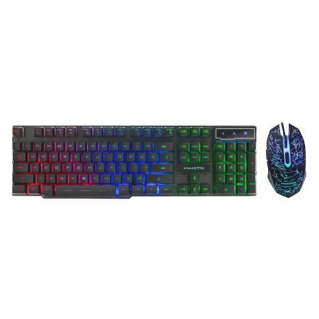 Imagem de Kit Teclado E Mouse Gamer Preto Led Rgb Gaming Hp