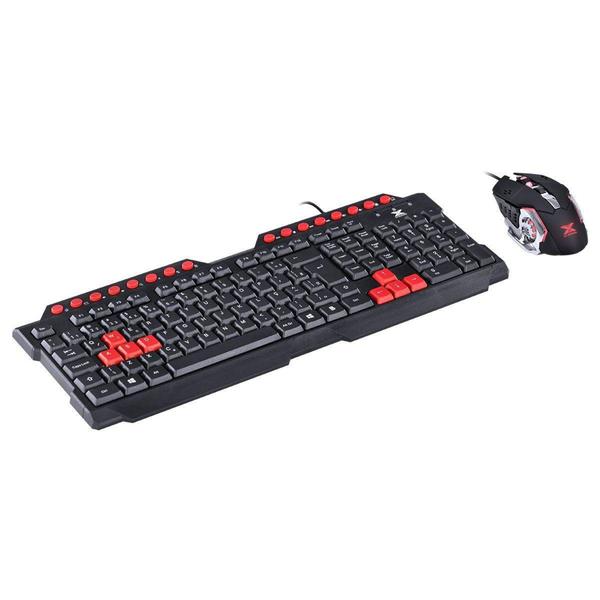 Imagem de Kit Teclado E Mouse Gamer Vinik VX Gaming Grifo 2400 Dpi Led Vermelho