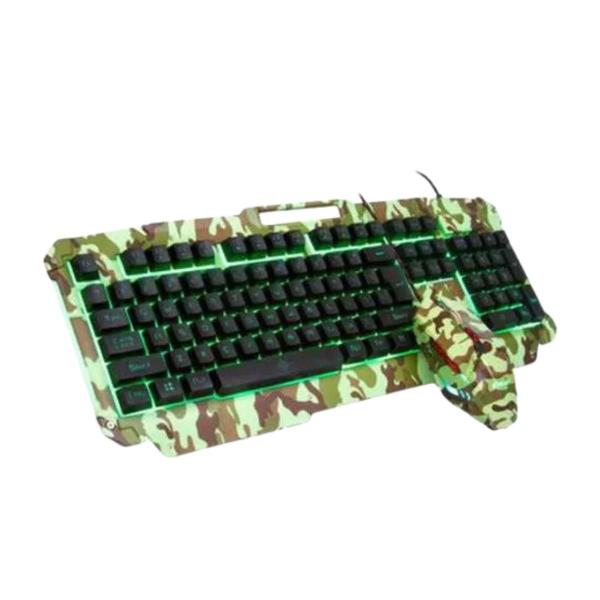 Imagem de Kit teclado e mouse gamer Xplorer HK8400 Xtrad camuflado exército 