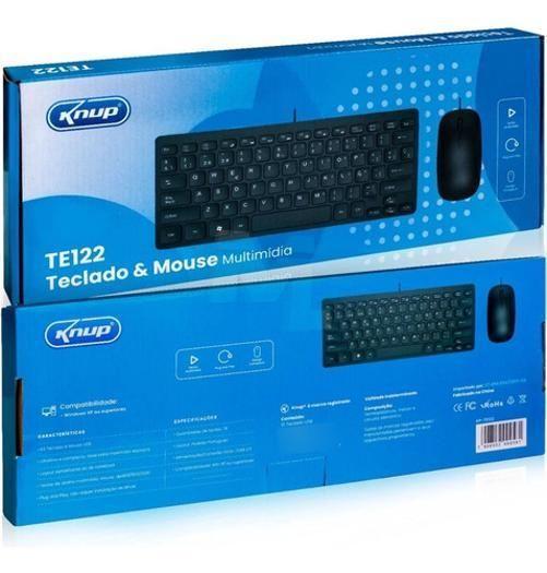 Imagem de Kit Teclado e Mouse Knup KP-TE122 - USB - Preto - Compacto