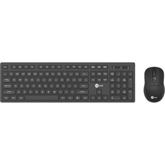 Imagem de Kit Teclado e Mouse Lecoo KW201 Sem Fio Preto