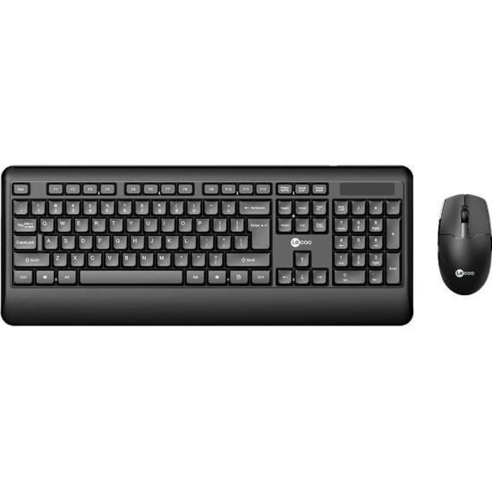 Imagem de Kit Teclado e Mouse Lecoo KW202 Sem Fio Preto