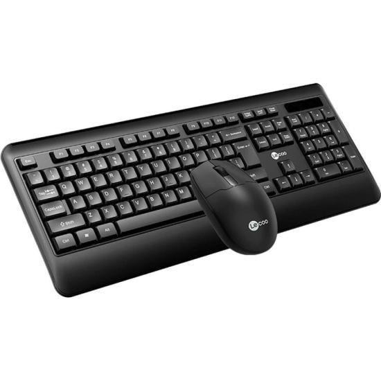 Kit Teclado e Mouse Lecoo KW202 Sem Fio Preto Imagem de Kit Teclado e Mouse Lecoo KW202 Sem Fio Preto