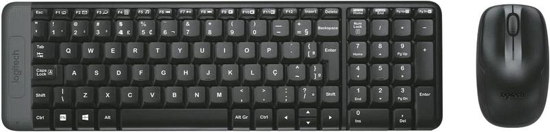 Imagem de Kit Teclado E Mouse Logitech Mk220 Preto S/fio