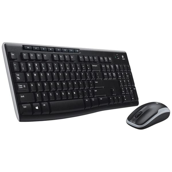 Imagem de Kit Teclado E Mouse Logitech Mk270 Sem Fio Preto Abnt2