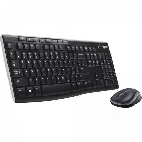 Imagem de Kit Teclado e Mouse Logitech MK270 Sem Fio Preto