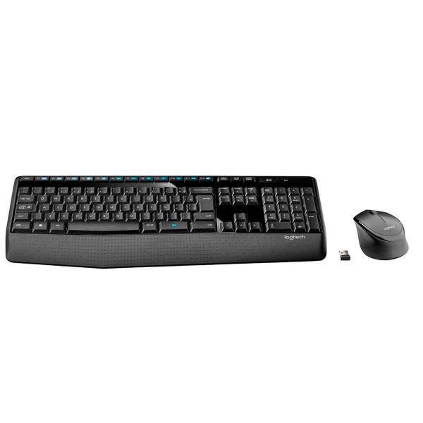 Imagem de Kit Teclado e Mouse Logitech MK345, Wireless, Layout ABNT2, Preto