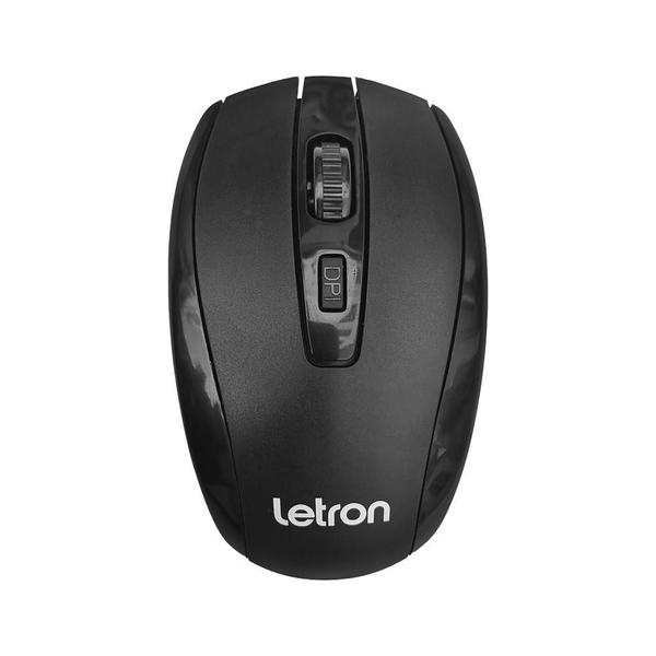 Imagem de Kit Teclado E Mouse Office Tech S/ Fio Óptico Membrana Preto Letron