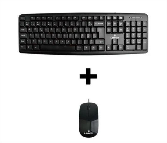 Imagem de Kit Teclado e Mouse Óptico Usb Com Fio Lehmox