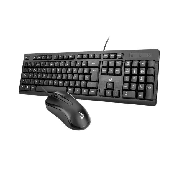 Imagem de Kit Teclado E Mouse Rise Mode Office OF 01 USB DPI1000 ABNT2 Preto - RM-TM-01-FB