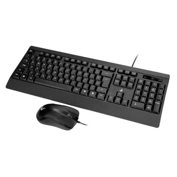 Imagem de Kit Teclado E Mouse Rise Mode Office OF 02 USB DPI 1000 ABNT2 Preto - RM-TM-02-FB