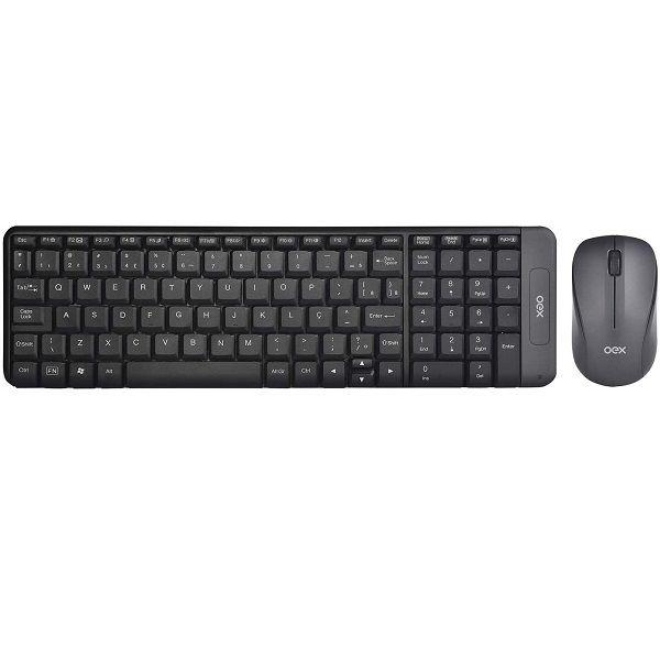 Imagem de Kit Teclado e Mouse sem Fio 1200 DPI OEX BLEND TM404 Cinza