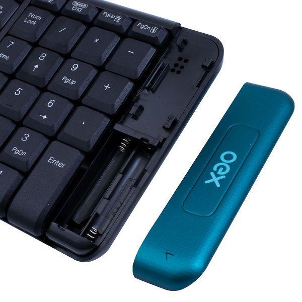 Imagem de Kit Teclado e Mouse sem Fio 1200 DPI OEX BLEND TM404 Verde