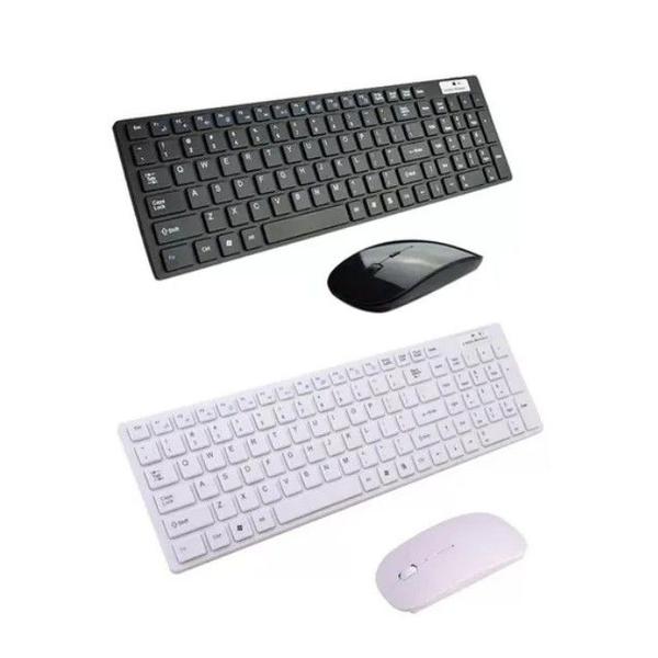 Imagem de Kit Teclado e Mouse Sem Fio 24ghz 3200dpi Óptico