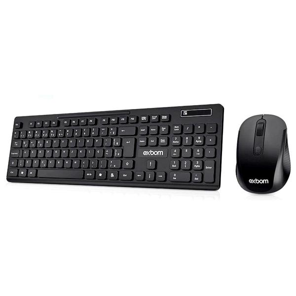 Imagem de Kit Teclado E Mouse Sem Fio Barato Multimídia Exbom 