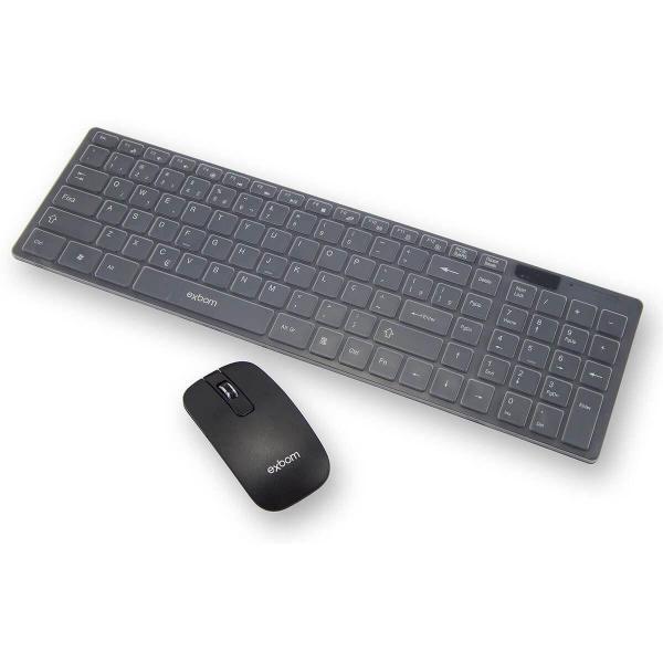 Imagem de Kit teclado e mouse sem fio bk-s1000 preto exbom