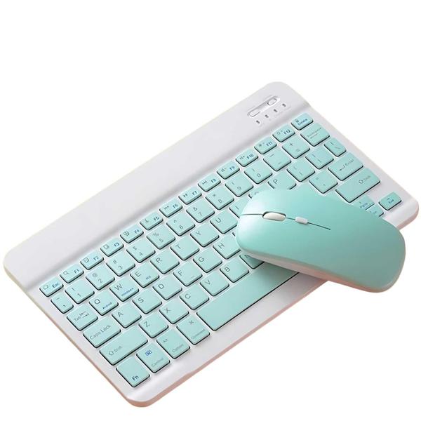 Imagem de Kit Teclado e Mouse Sem Fio Bluetooth 5.2  Compatível com Diversos Dispositivos  Original e Garantia