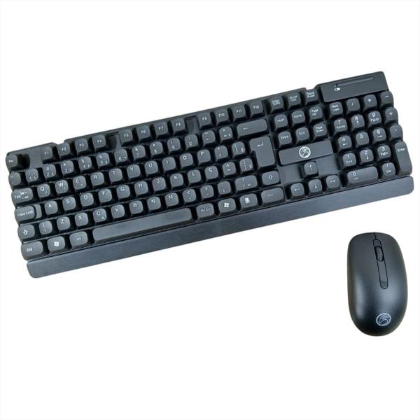 Kit Teclado e Mouse sem Fio BrazilPC BPC-5271/17 - ABNT2 - 1200DPI