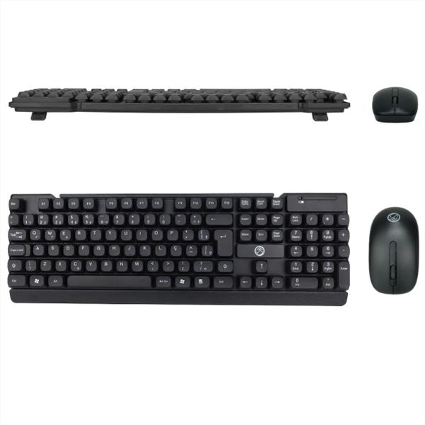 Kit Teclado e Mouse sem Fio BrazilPC BPC-5271/17 - ABNT2 - 1200DPI