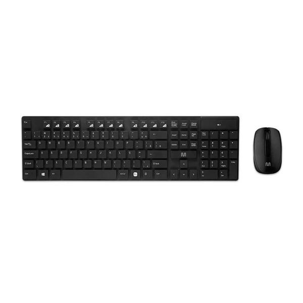 Imagem de Kit Teclado e Mouse sem Fio Compacto USB 1200Dpi Preto TC251 Multilaser